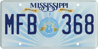 MS license plate MFB368