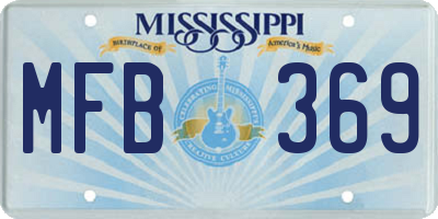 MS license plate MFB369