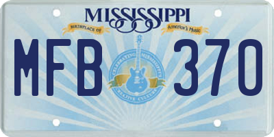 MS license plate MFB370