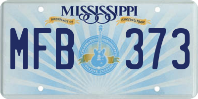 MS license plate MFB373