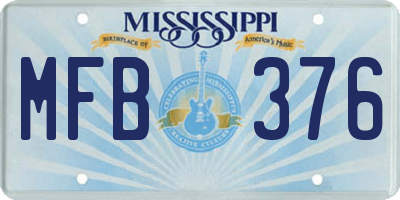 MS license plate MFB376