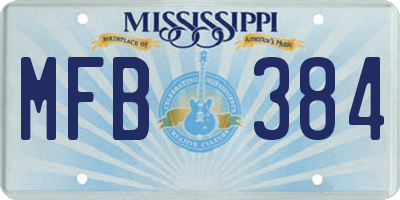 MS license plate MFB384