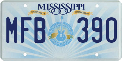 MS license plate MFB390