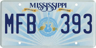 MS license plate MFB393