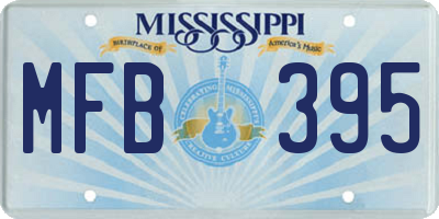 MS license plate MFB395