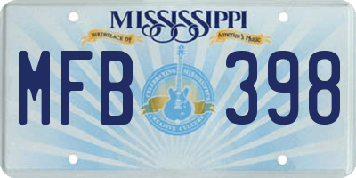 MS license plate MFB398