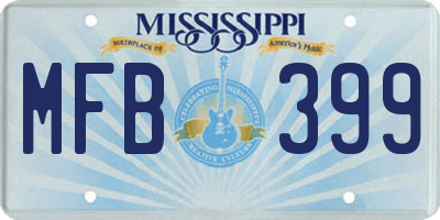 MS license plate MFB399