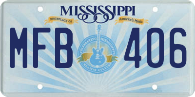 MS license plate MFB406