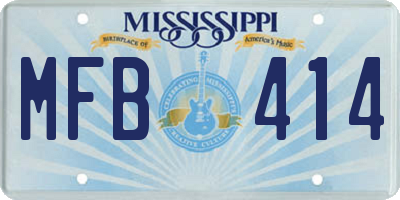 MS license plate MFB414