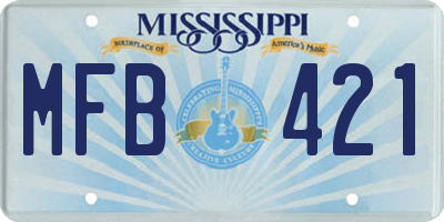 MS license plate MFB421