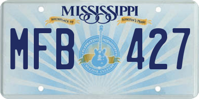 MS license plate MFB427