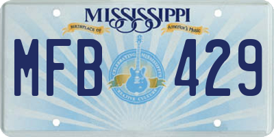 MS license plate MFB429