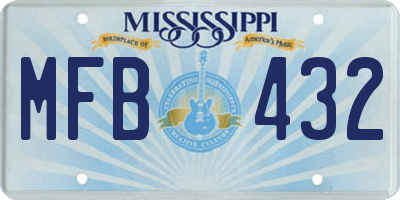 MS license plate MFB432