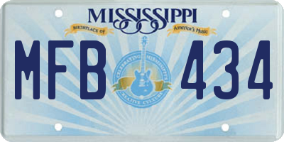 MS license plate MFB434