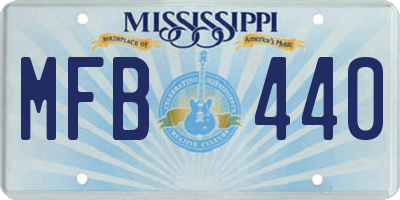 MS license plate MFB440
