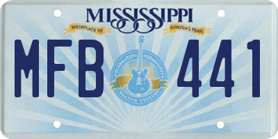 MS license plate MFB441