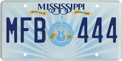 MS license plate MFB444