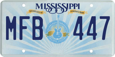 MS license plate MFB447