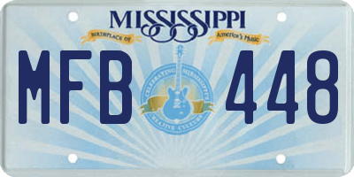 MS license plate MFB448