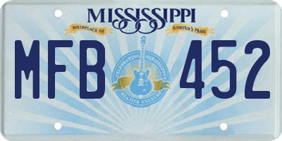 MS license plate MFB452