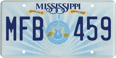 MS license plate MFB459