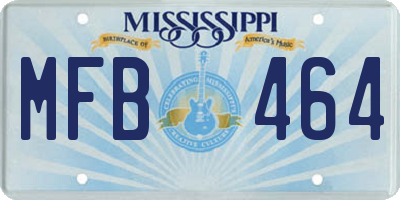 MS license plate MFB464