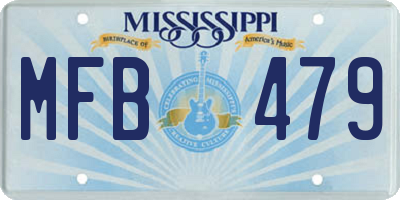 MS license plate MFB479