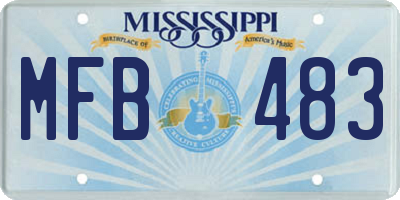 MS license plate MFB483