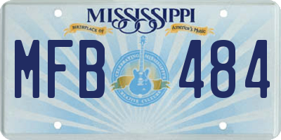 MS license plate MFB484