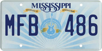 MS license plate MFB486