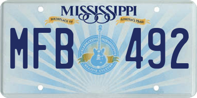MS license plate MFB492