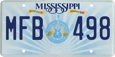 MS license plate MFB498