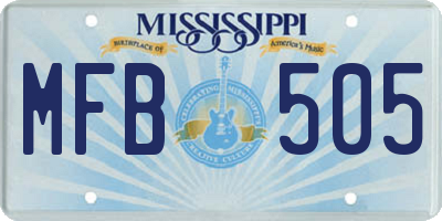 MS license plate MFB505