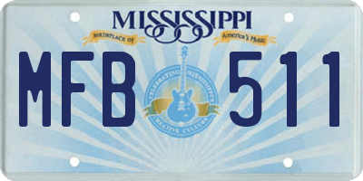 MS license plate MFB511