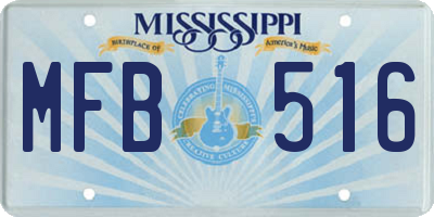 MS license plate MFB516