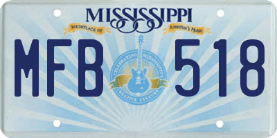 MS license plate MFB518