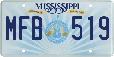 MS license plate MFB519