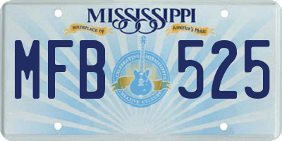 MS license plate MFB525