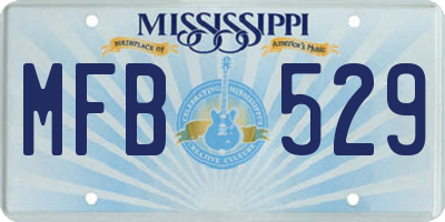 MS license plate MFB529