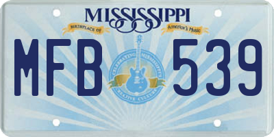 MS license plate MFB539