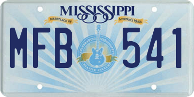 MS license plate MFB541