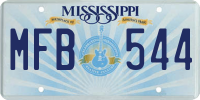MS license plate MFB544