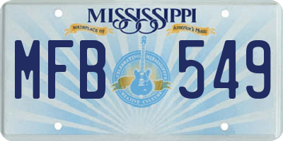 MS license plate MFB549
