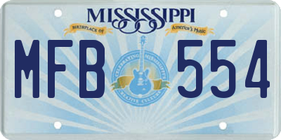 MS license plate MFB554