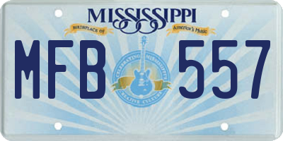 MS license plate MFB557