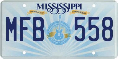 MS license plate MFB558
