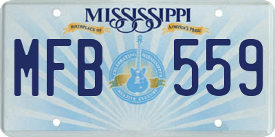 MS license plate MFB559