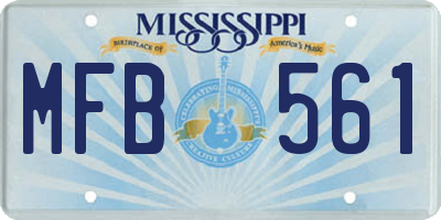MS license plate MFB561