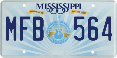 MS license plate MFB564