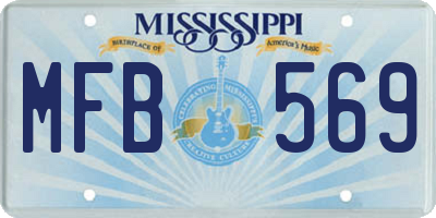 MS license plate MFB569
